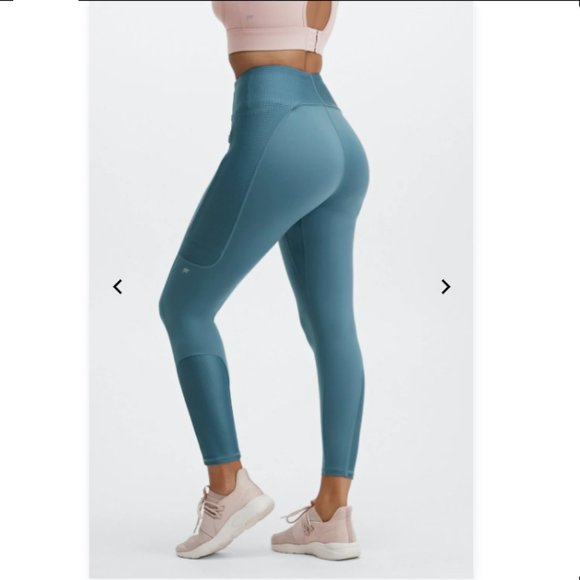 Fabletics High-Waisted Motion365 Run 7/8 Leggings Teal S - Picture 3 of 10